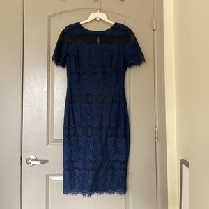 Lace MIDI dress black and navy blue